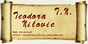 Teodora Nilović vizit kartica